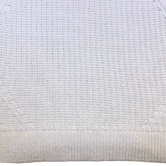 Banana Republic Off White Short Sleeves Sweater Top XS Textured Ivory Cream Knit - Picture 4 of 10